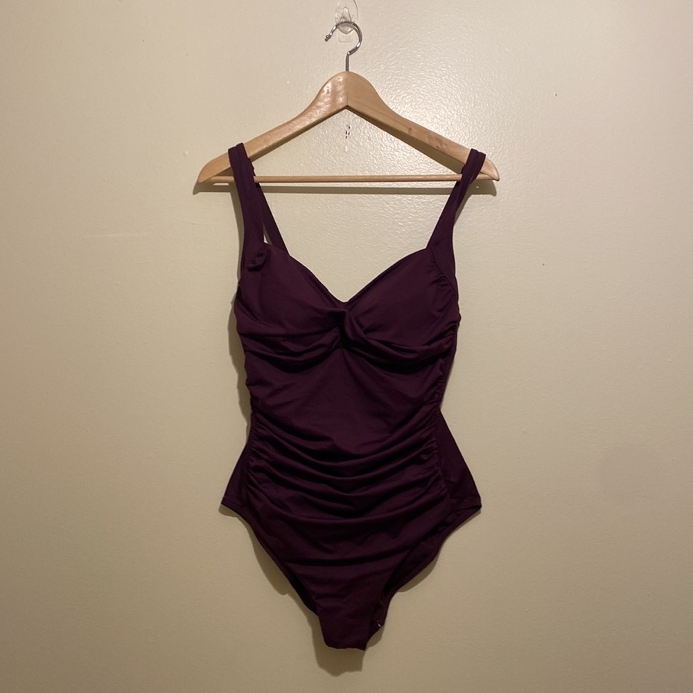 SUNSEEKER Elegant Purple Swimsuit. Size 10